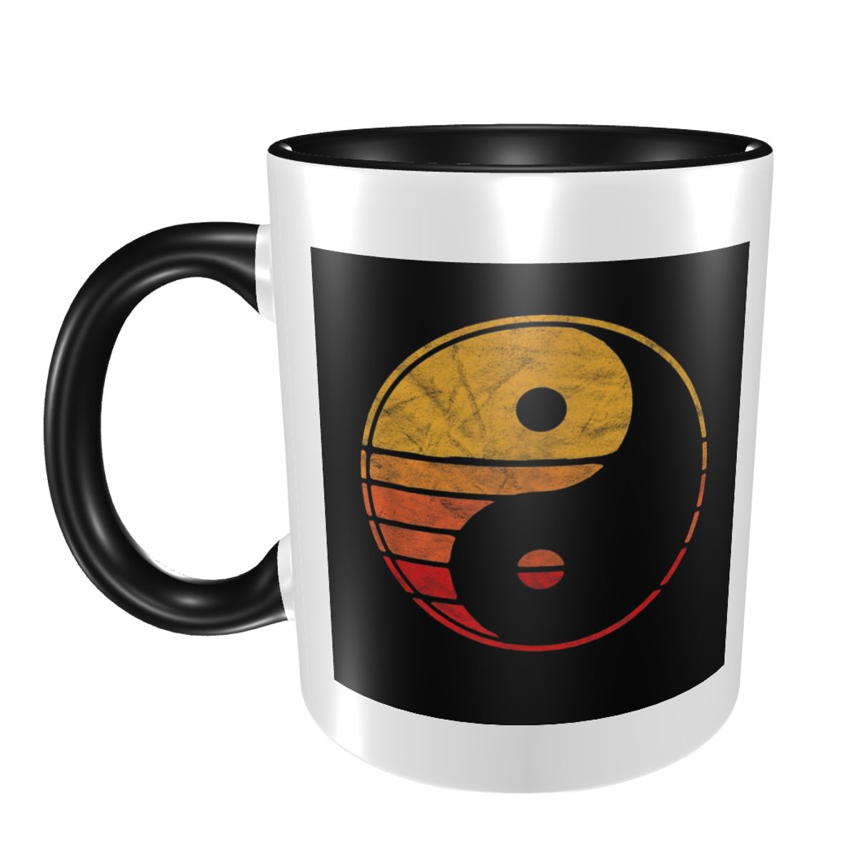 Coffee Tea Yin Yang - Юмор Винтаж Инь Ян 80-х годов