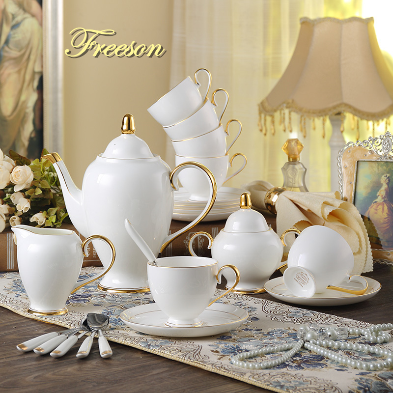 Coffee Tea Sugar - Кофейный сервиз Grace Bone China, фарфоровый