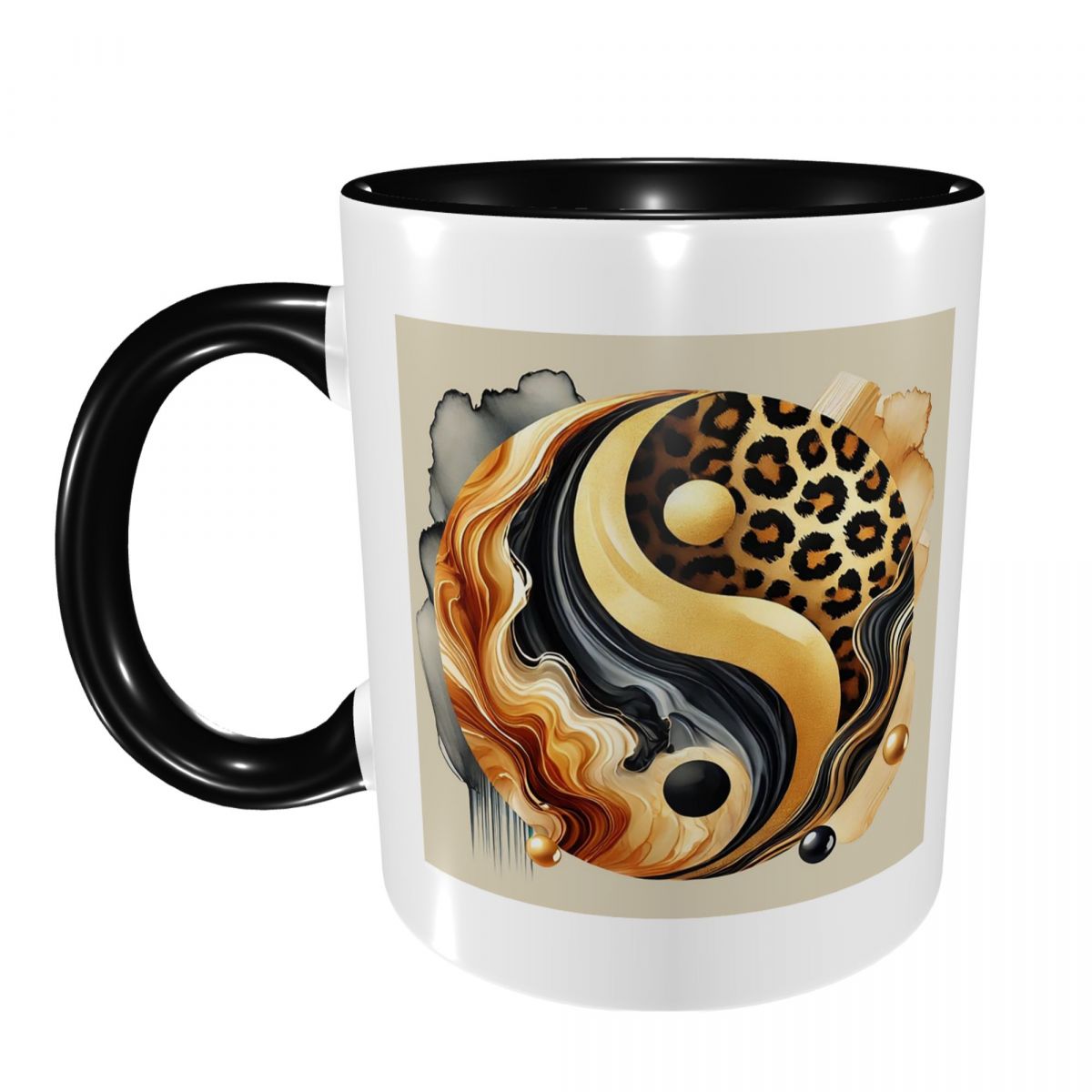 Керамическая кружка «Леопард И – обзор и цена Coffee Tea Yin Yang