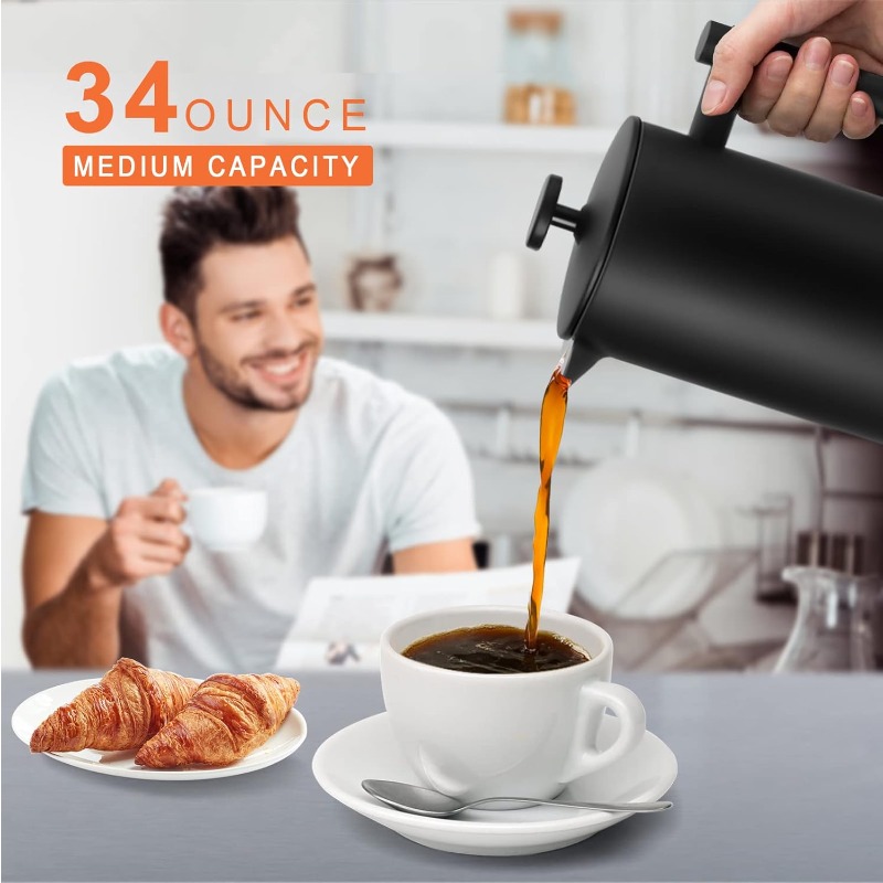 Кофеварка-френч-пресс 34 унции – обзор и цена French Press Coffee & Tea