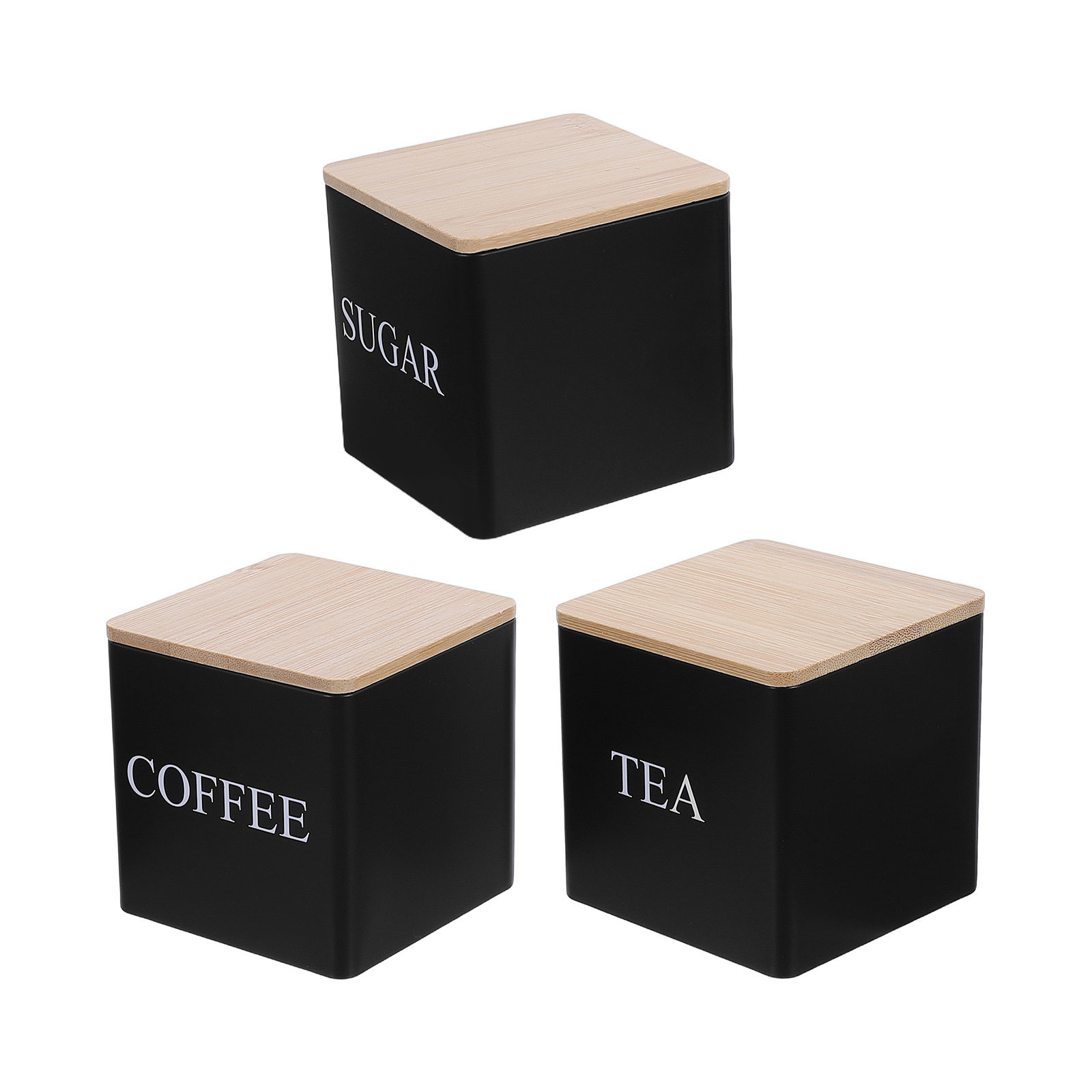 Набор из 3 металлических банок – обзор и цена Coffee Tea Sugar
